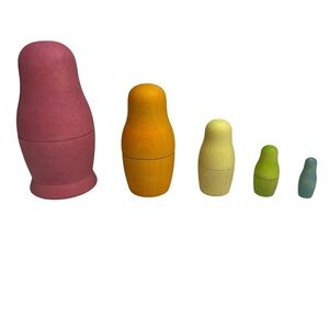 Grimms Pastel Matryoshka Wooden Nesting Dolls Toy